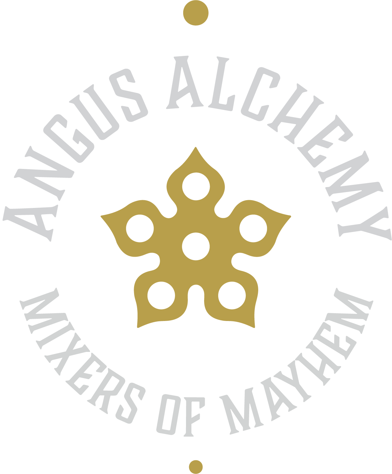 Angus Alchemy logo with the tagline Mixers of Mayhem